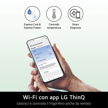 Wi-Fi con app LG ThinQ frigorifero GSLE91EVAB